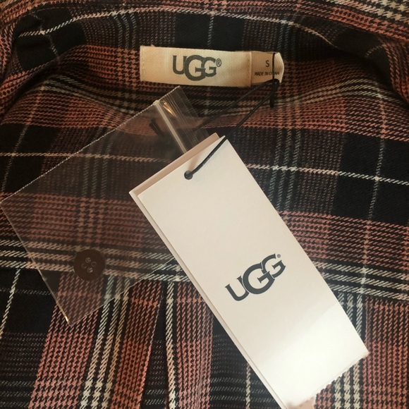 UGG Women's Elin Flannel Button Front Long Sleeve - Picture 8 of 8